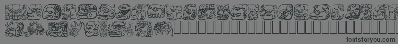 MAYAN Font – Black Fonts on Gray Background