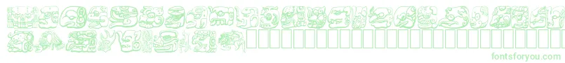 MAYAN-fontti – vihreät fontit valkoisella taustalla
