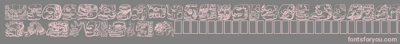 MAYAN Font – Pink Fonts on Gray Background