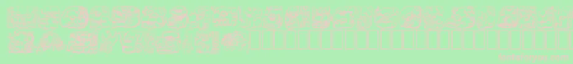 MAYAN Font – Pink Fonts on Green Background