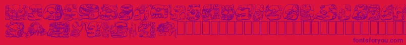 MAYAN-fontti – violetit fontit punaisella taustalla