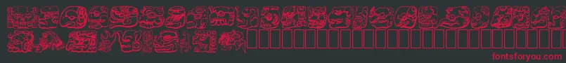 MAYAN-fontti – punaiset fontit mustalla taustalla