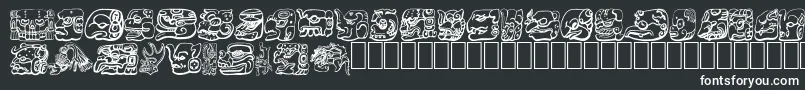 MAYAN-fontti – valkoiset fontit mustalla taustalla