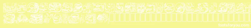 MAYAN Font – White Fonts on Yellow Background