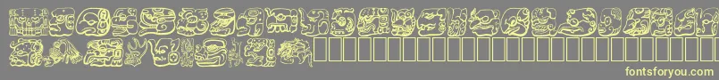 Шрифт MAYAN – жёлтые шрифты на сером фоне