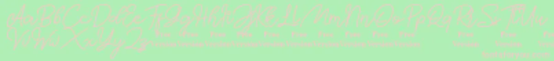 Mayasari Personal Use Only Font – Pink Fonts on Green Background