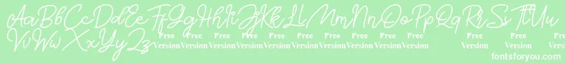 Fonte Mayasari Personal Use Only – fontes brancas em um fundo verde