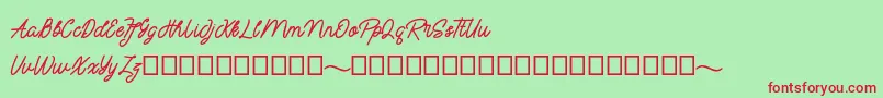 mayasarilah Font – Red Fonts on Green Background