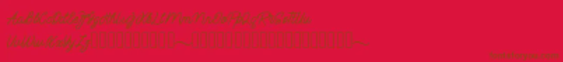mayasarilah Font – Brown Fonts on Red Background