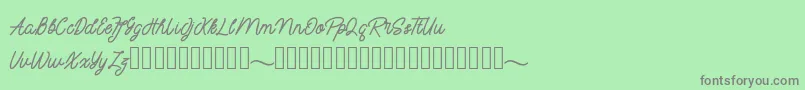 mayasarilah Font – Gray Fonts on Green Background