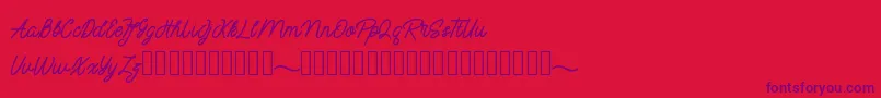 mayasarilah Font – Purple Fonts on Red Background
