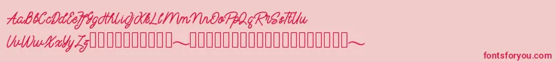mayasarilah Font – Red Fonts on Pink Background