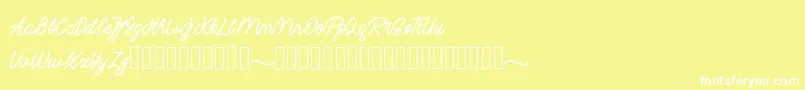 mayasarilah Font – White Fonts on Yellow Background