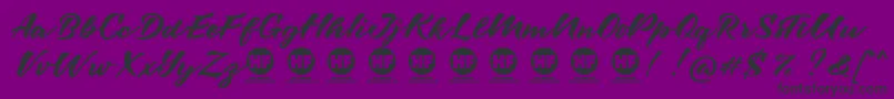 フォントMaybe one Day   PERSONAL USE ONLY – 紫の背景に黒い文字