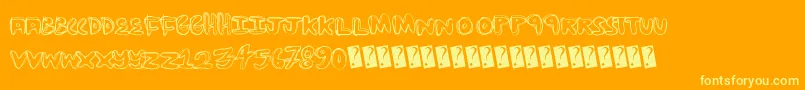 Storytime Font – Yellow Fonts on Orange Background