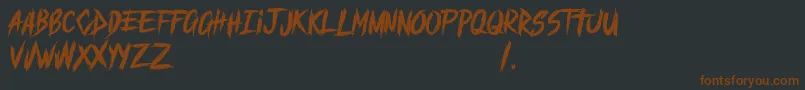 MAYHEND demo Font – Brown Fonts on Black Background