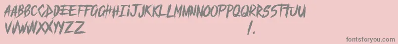 MAYHEND demo-Schriftart – Graue Schriften auf rosa Hintergrund