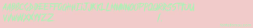 MAYHEND demo Font – Green Fonts on Pink Background