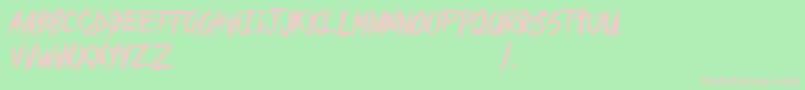 MAYHEND demo Font – Pink Fonts on Green Background