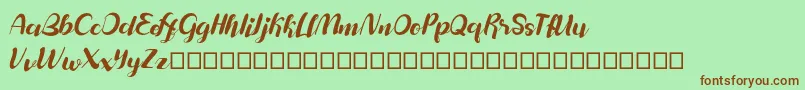 Maylanie Font – Brown Fonts on Green Background