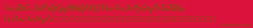 Maylanie Font – Brown Fonts on Red Background