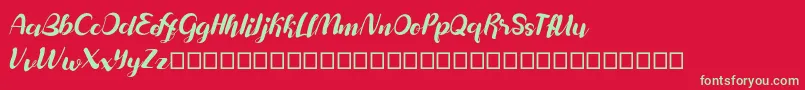 Maylanie Font – Green Fonts on Red Background