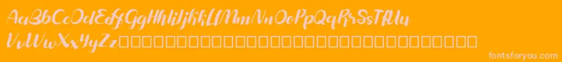Maylanie Font – Pink Fonts on Orange Background