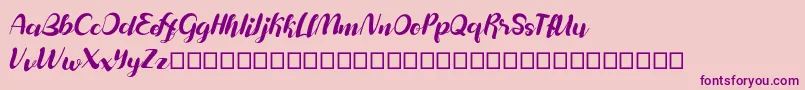 Maylanie Font – Purple Fonts on Pink Background