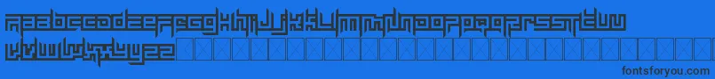 フォントmayon exquisite – 黒い文字の青い背景