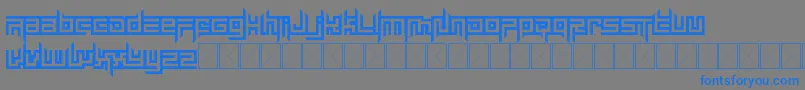 フォントmayon exquisite – 灰色の背景に青い文字