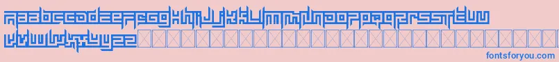 mayon exquisite Font – Blue Fonts on Pink Background
