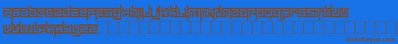 mayon exquisite Font – Brown Fonts on Blue Background