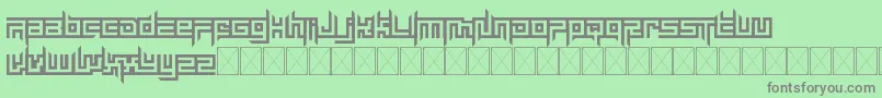 mayon exquisite-Schriftart – Graue Schriften auf grünem Hintergrund