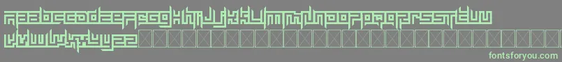 mayon exquisite Font – Green Fonts on Gray Background