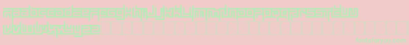 mayon exquisite Font – Green Fonts on Pink Background