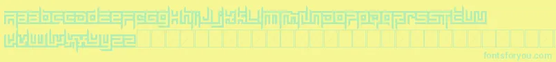 mayon exquisite Font – Green Fonts on Yellow Background
