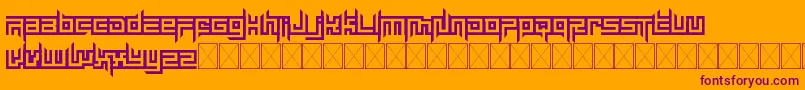 mayon exquisite Font – Purple Fonts on Orange Background