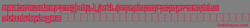 mayon exquisite Font – Red Fonts on Gray Background