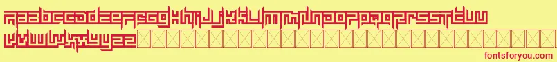 mayon exquisite Font – Red Fonts on Yellow Background