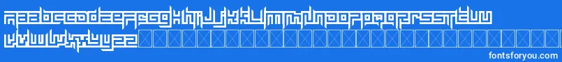 mayon exquisite Font – White Fonts on Blue Background