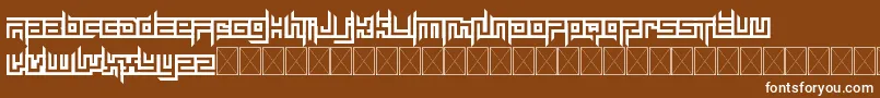 フォントmayon exquisite – 茶色の背景に白い文字