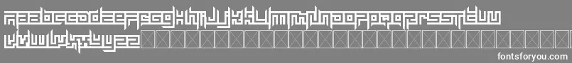 mayon exquisite-Schriftart – Weiße Schriften auf grauem Hintergrund