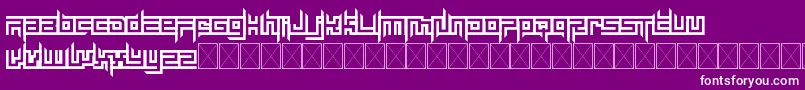 フォントmayon exquisite – 紫の背景に白い文字
