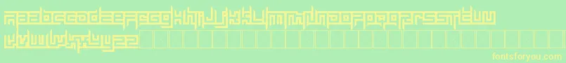 mayon exquisite Font – Yellow Fonts on Green Background