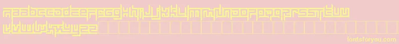 mayon exquisite Font – Yellow Fonts on Pink Background