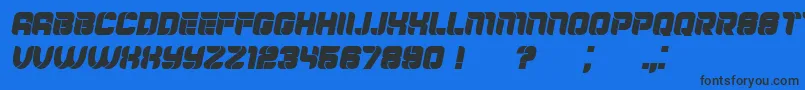 Шрифт Mayor Italic – чёрные шрифты на синем фоне