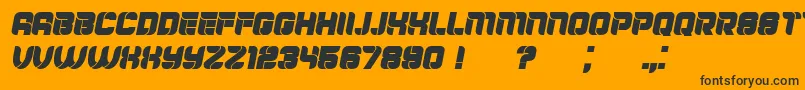 Mayor Italic Font – Black Fonts on Orange Background