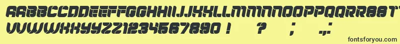 Fonte Mayor Italic – fontes pretas em um fundo amarelo