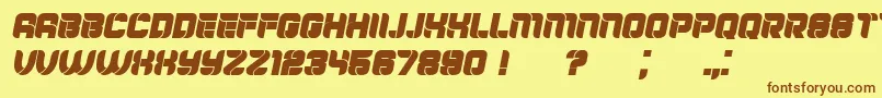 Mayor Italic Font – Brown Fonts on Yellow Background