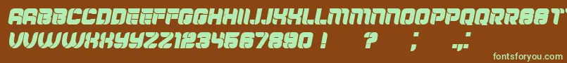 Mayor Italic Font – Green Fonts on Brown Background